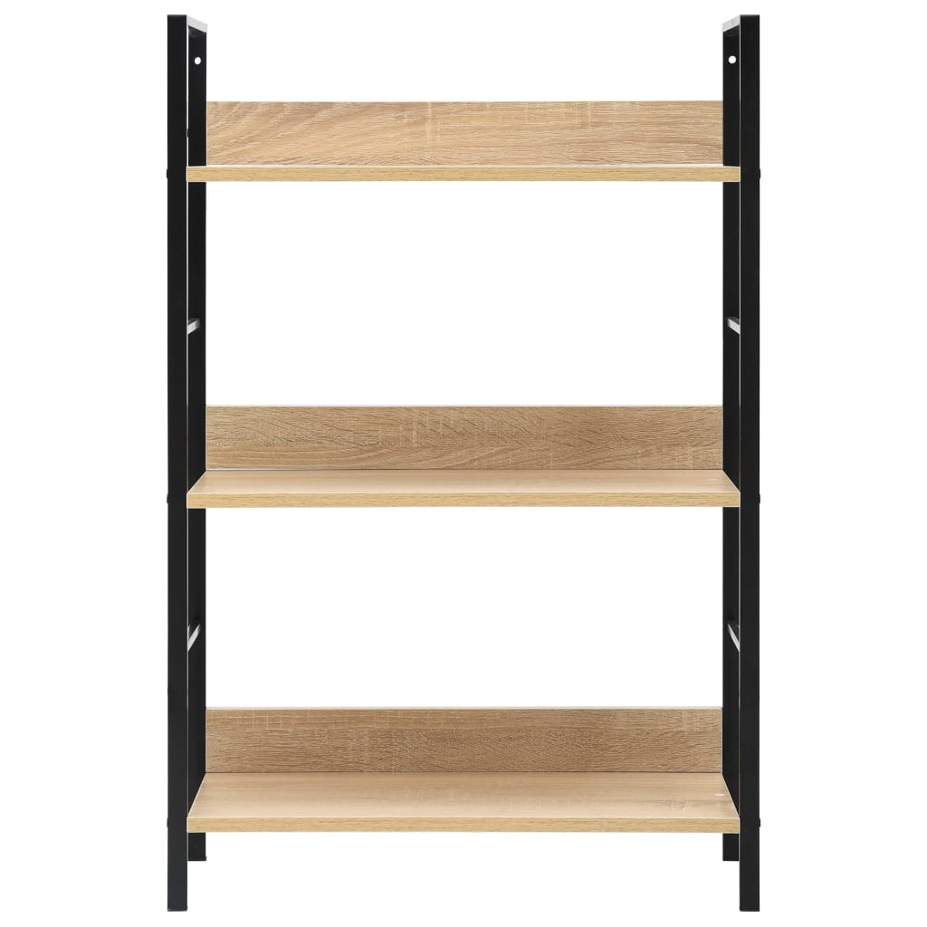 288219 vidaXL 3-Layer Book Shelf Oak 60x27,6x90,5 cm Chipboard