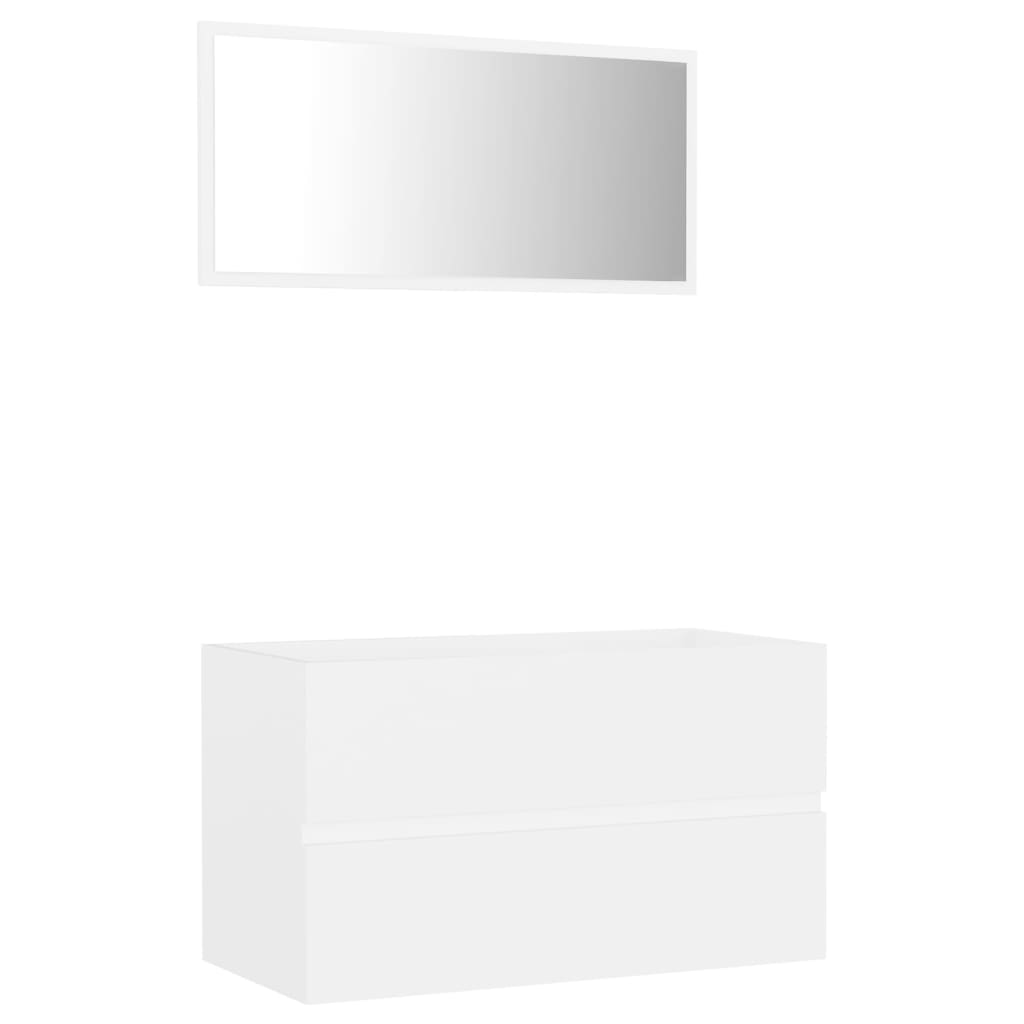 vidaXL Комплект Меблів для Ванної Кімнати 2 Од. Білий ДСП