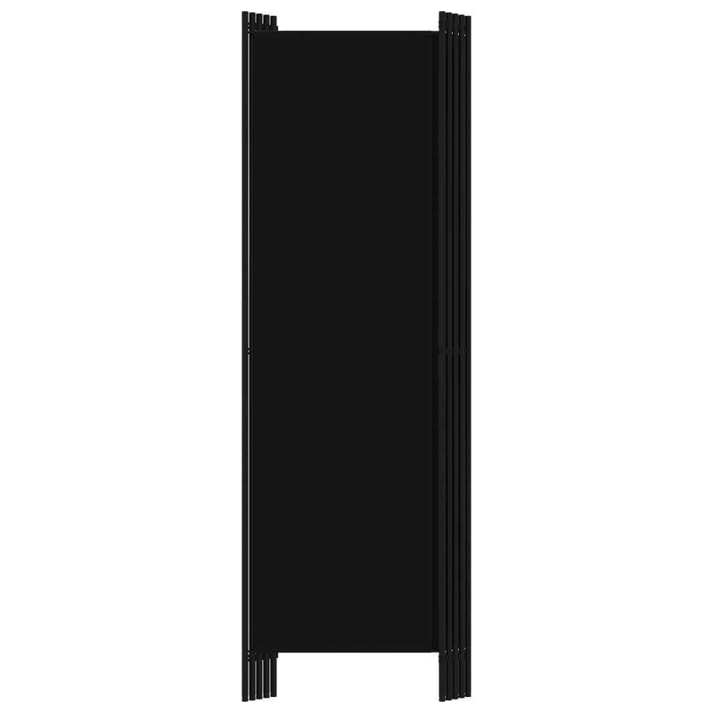 vidaXL 5-Панельна Кімнатна Перегородка Чорний 250x180 см