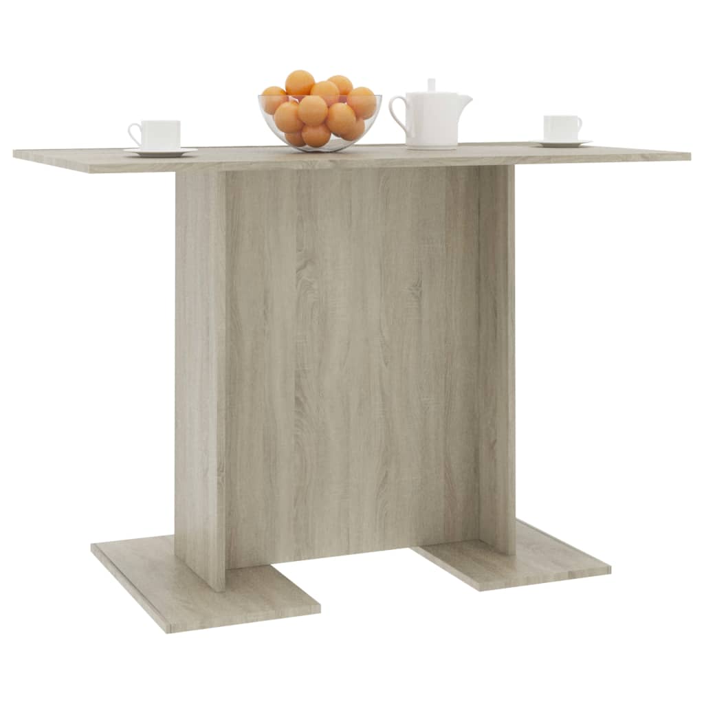 800246 vidaXL Dining Table Sonoma Oak 110x60x75 cm Chipboard