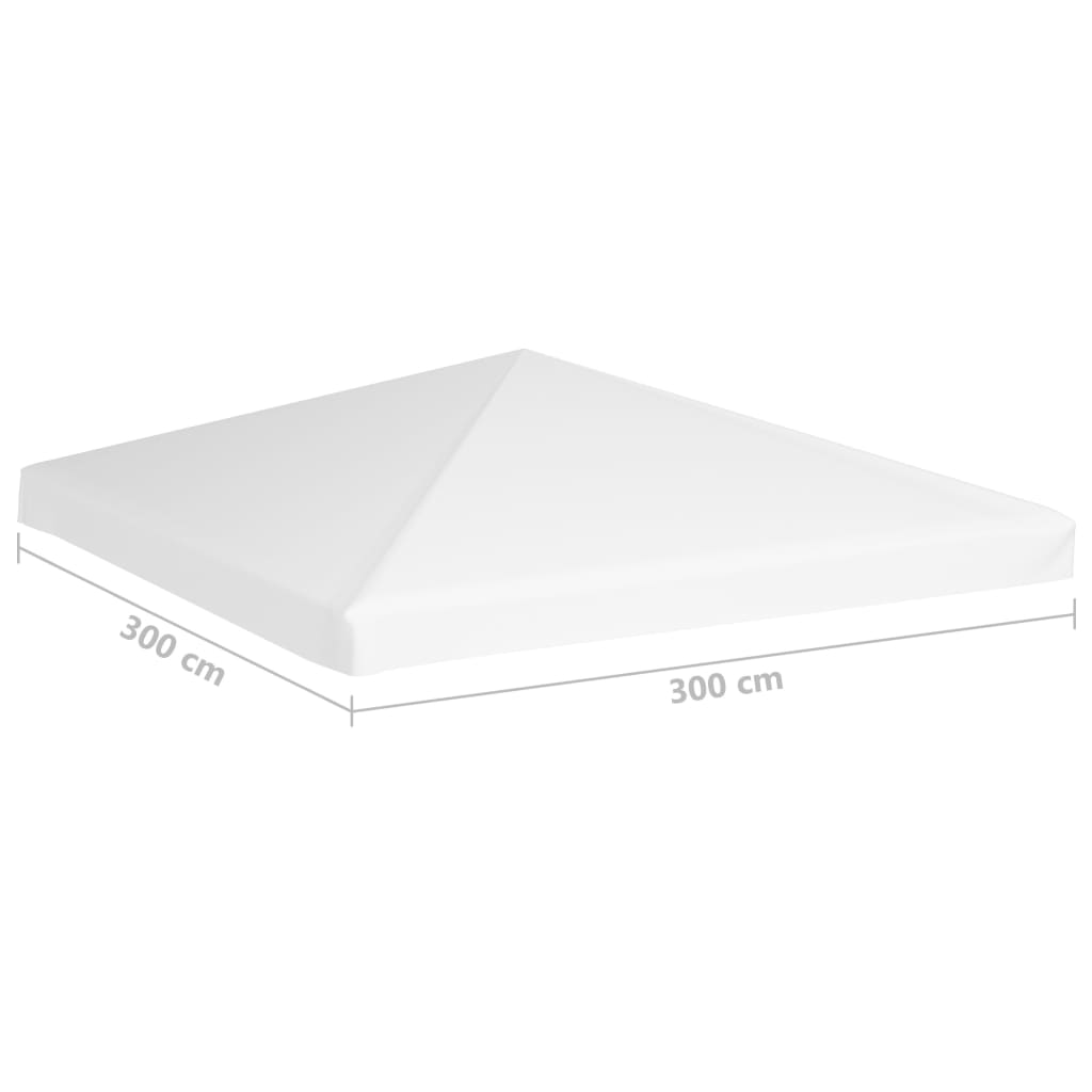 vidaXL Покриття для Альтанки 270 г/м² Білий 3x3 м