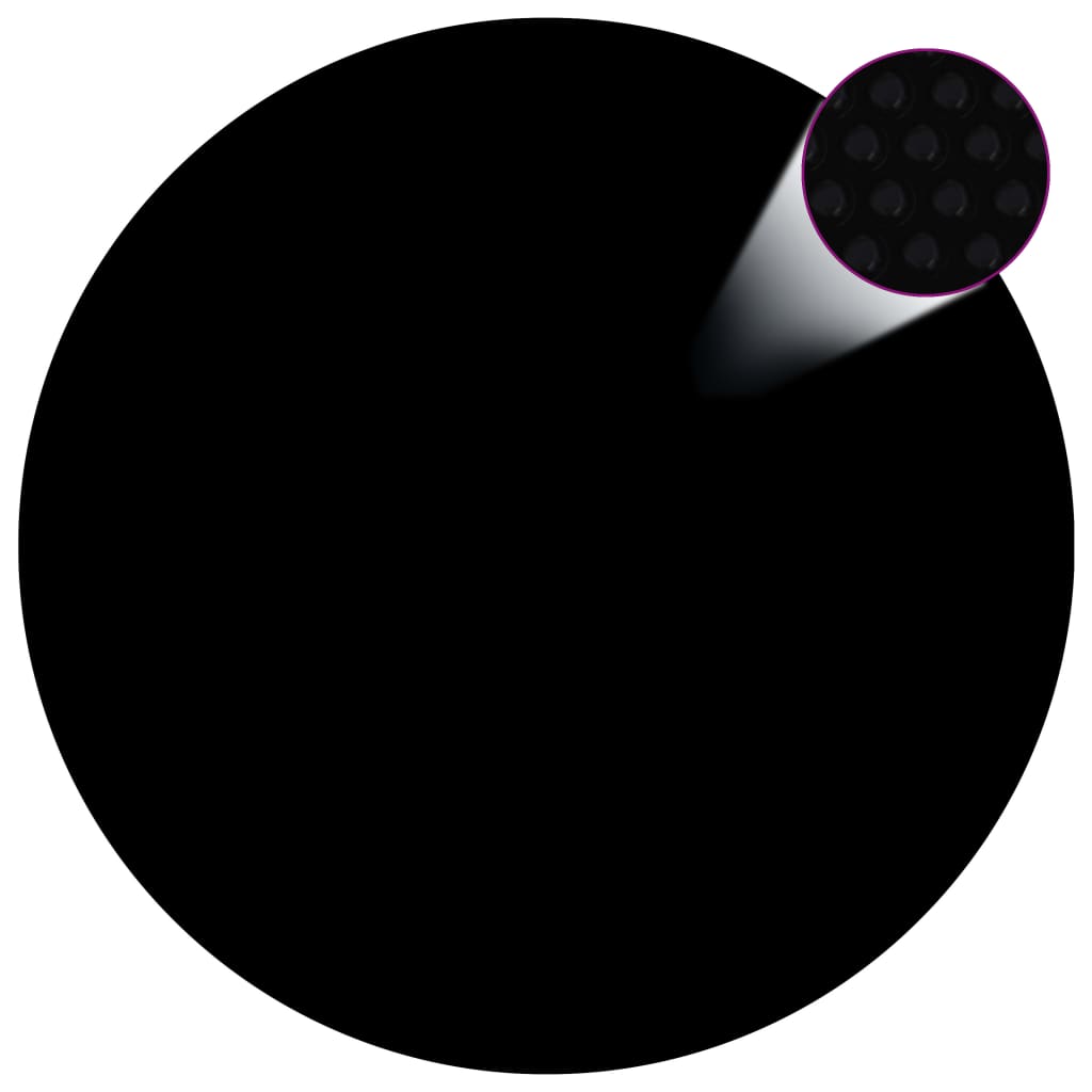 vidaXL Сонячна Плівка для Басейну Плаваюча Чорний і Синій 417 см ПЕ