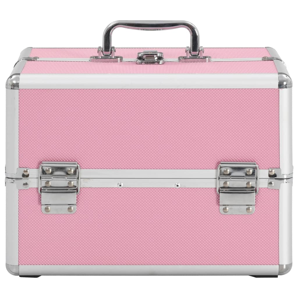 vidaXL Кейс для Косметики Рожевий 22x30x21 см Алюміній