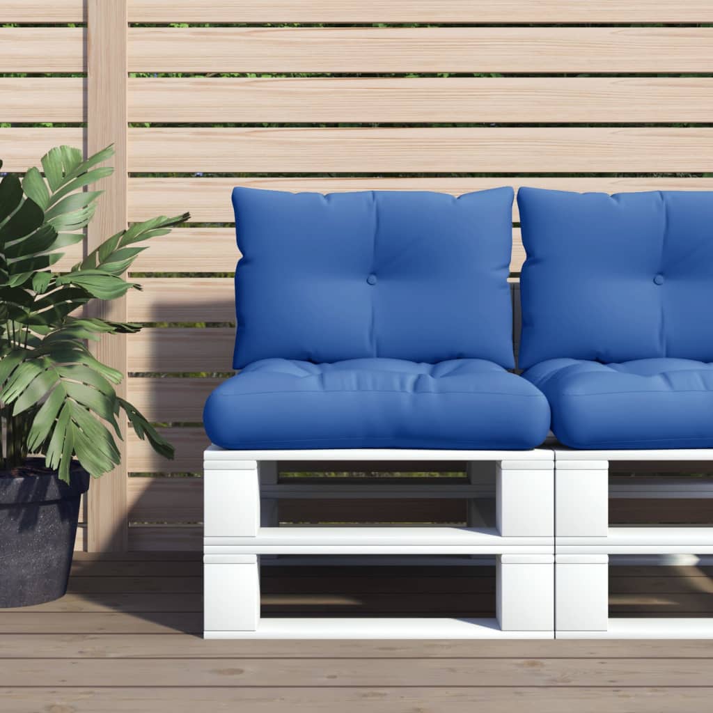 vidaXL Подушки для дивана з піддонів 2 шт Яскраво-синій Тканина