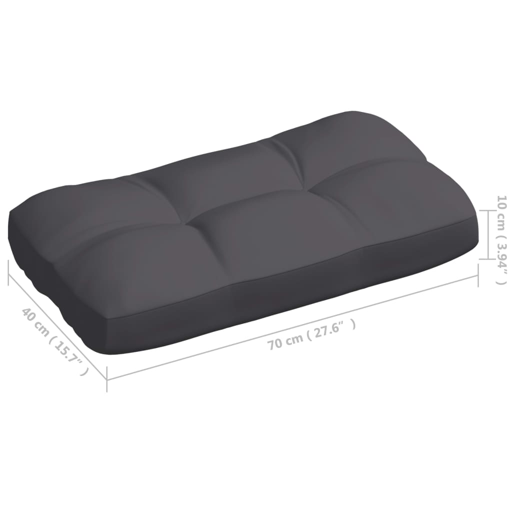 vidaXL Подушки для дивана з піддонів 7 шт Антрацит