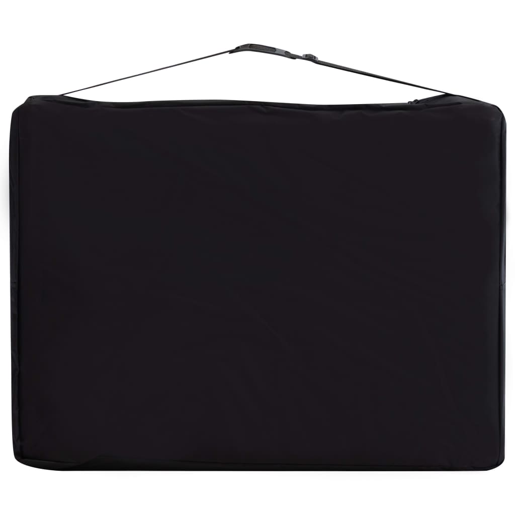 110227 vidaXL 2-Zone Foldable Massage Table Aluminium Black and Orange