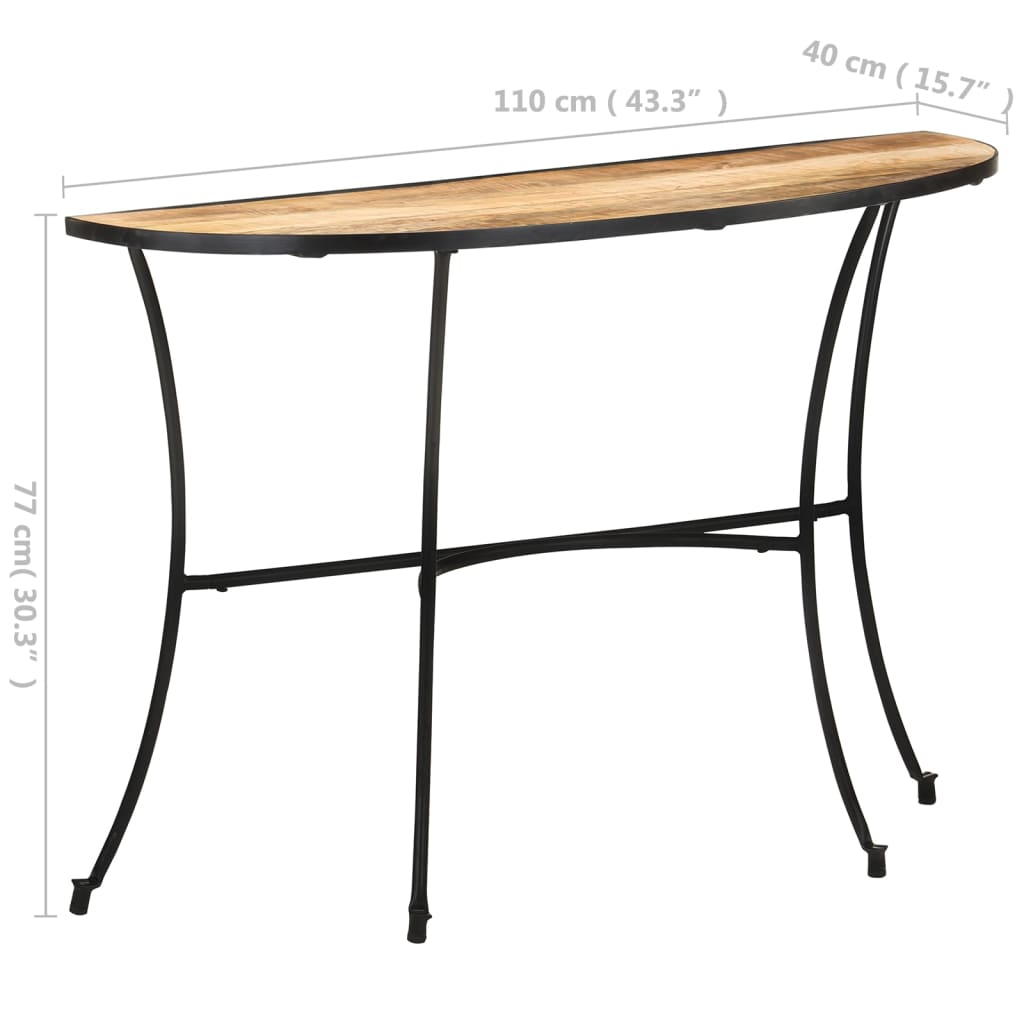 vidaXL Приставний столик 110x40x77 см Масив дерева манго