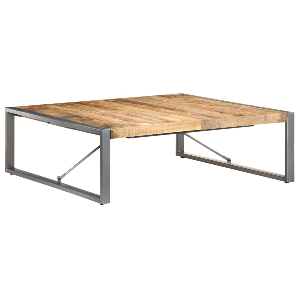 vidaXL Журнальний столик 120x120x40 см Необроблена мангова деревина