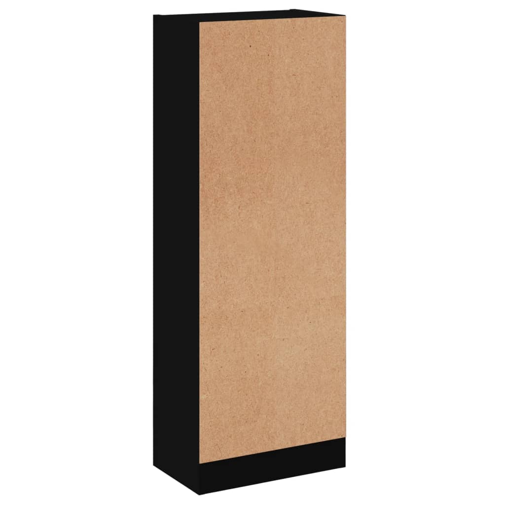 800829 vidaXL 3-Tier Book Cabinet Black 40x24x108 cm Chipboard