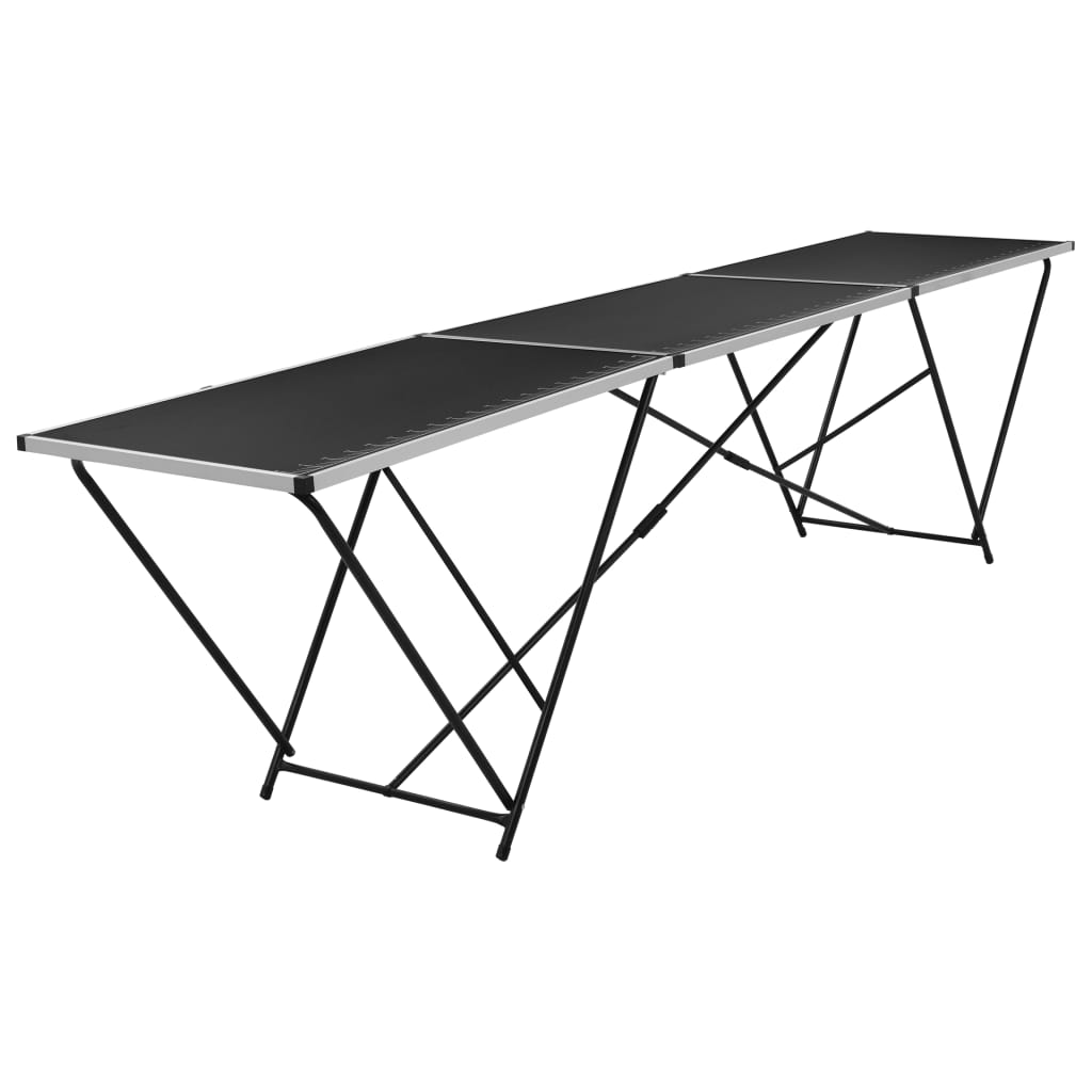 vidaXL Розкладний стіл для шпалер 300x60x78 см МДФ і алюміній