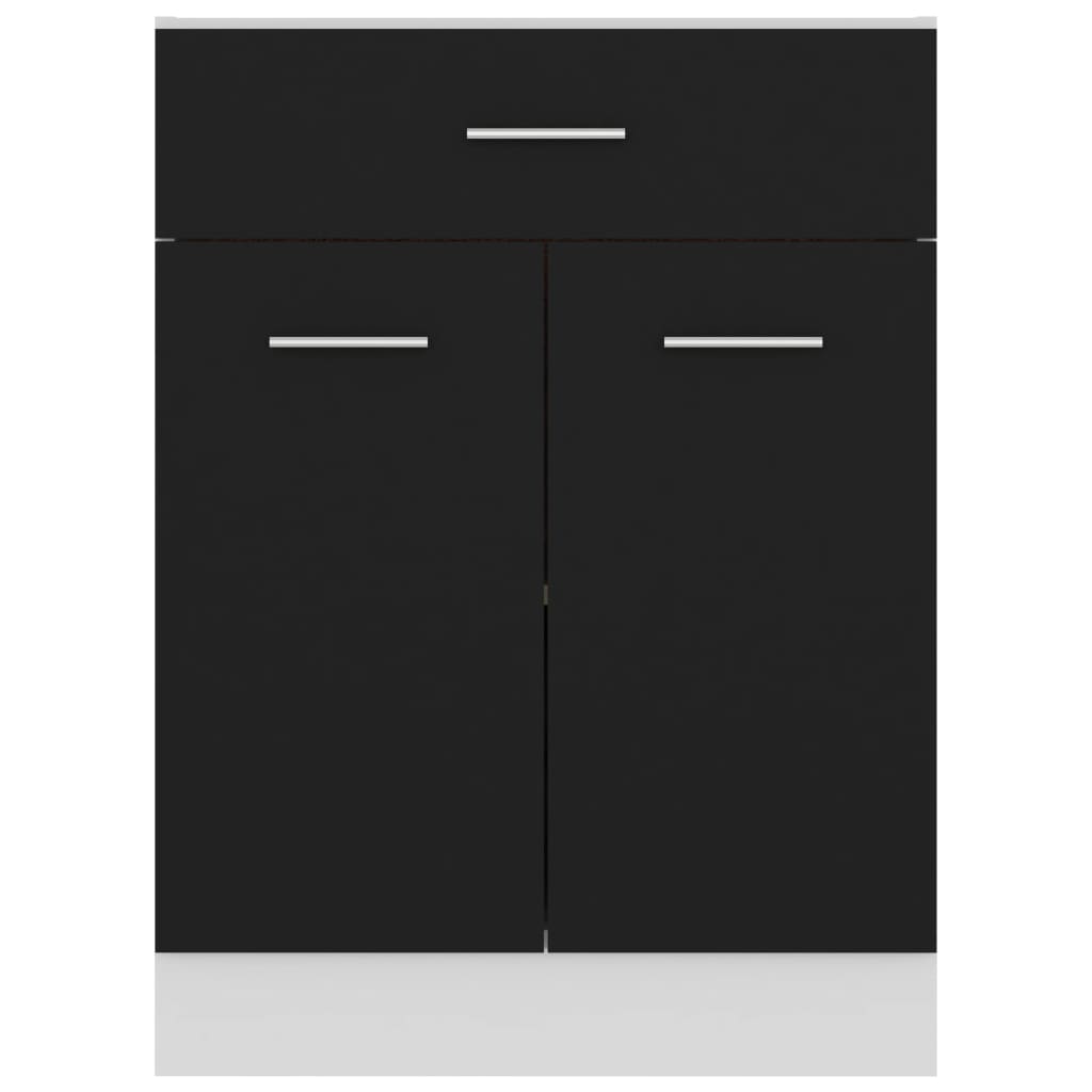 vidaXL Нижня шафа з шухлядою Чорний 60x46x81,5 см ДСП