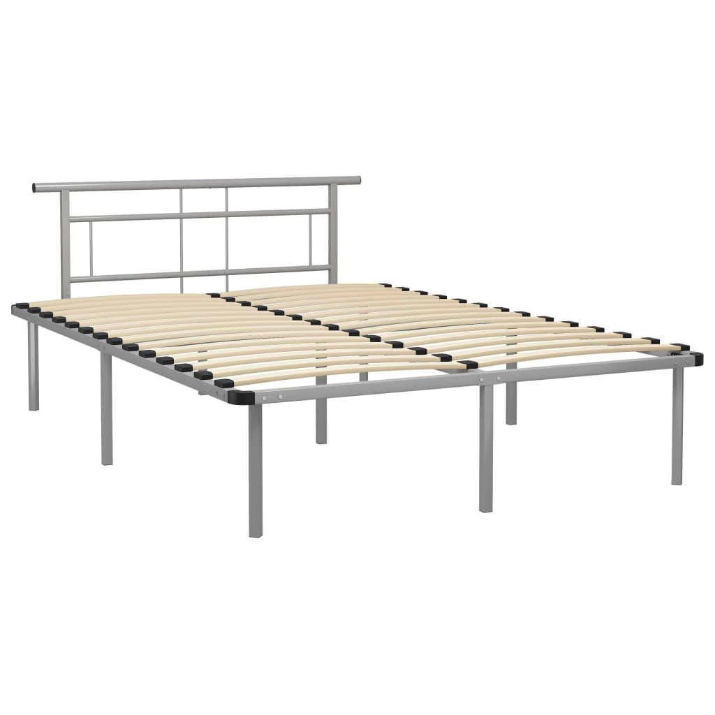 vidaXL Каркас ліжка Сірий 160x200 см Метал