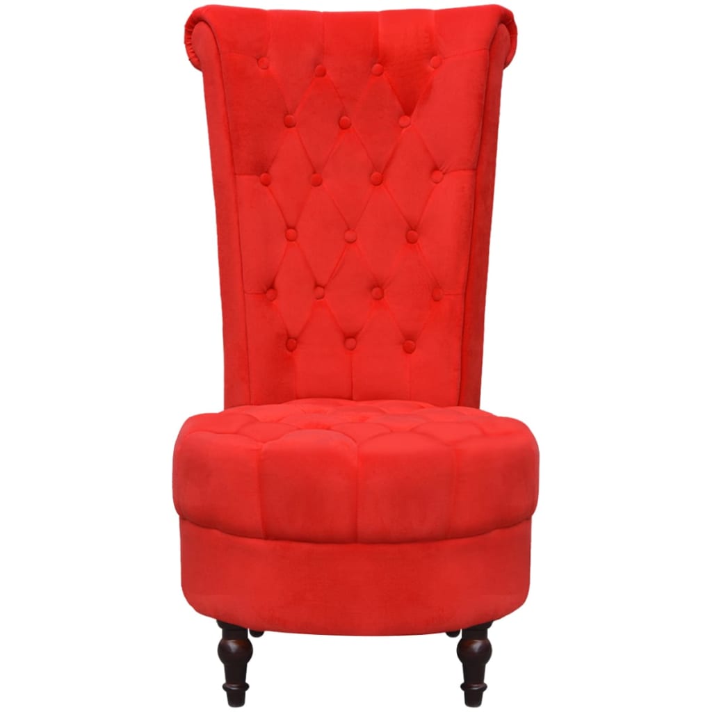 vidaXL Крісло-диван з високою спинкою Червоний Тканина