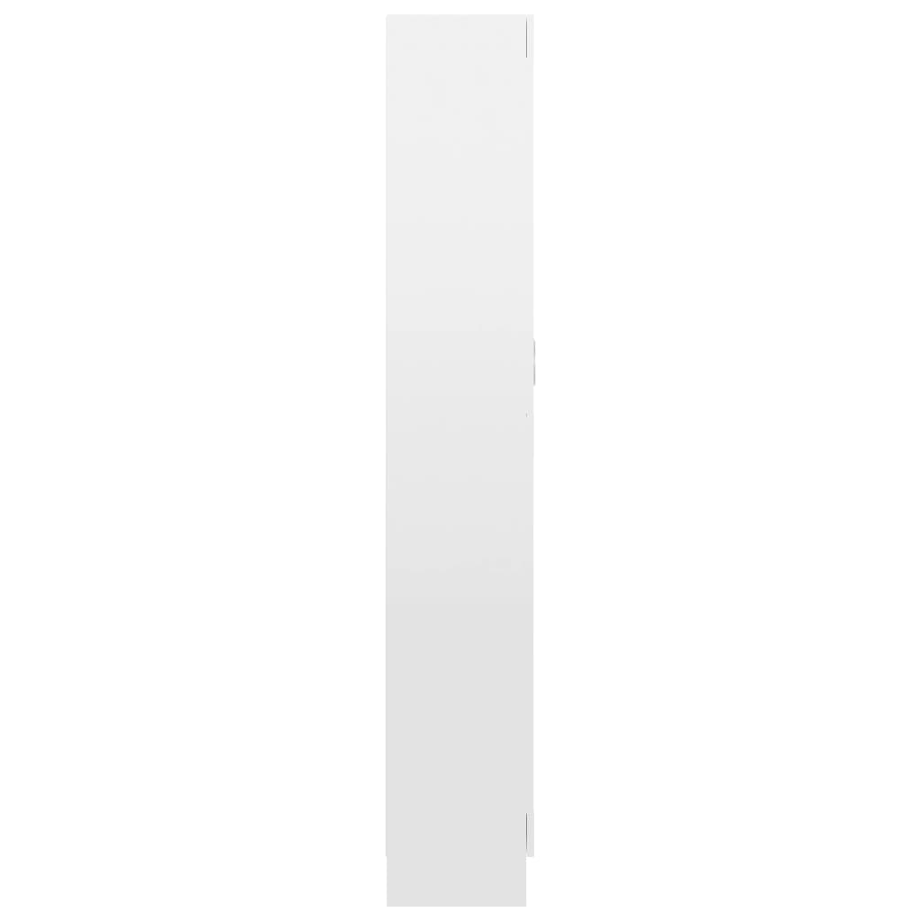 vidaXL Книжкова шафа Глянцевий білий 82,5x30,5x185,5 см ДСП