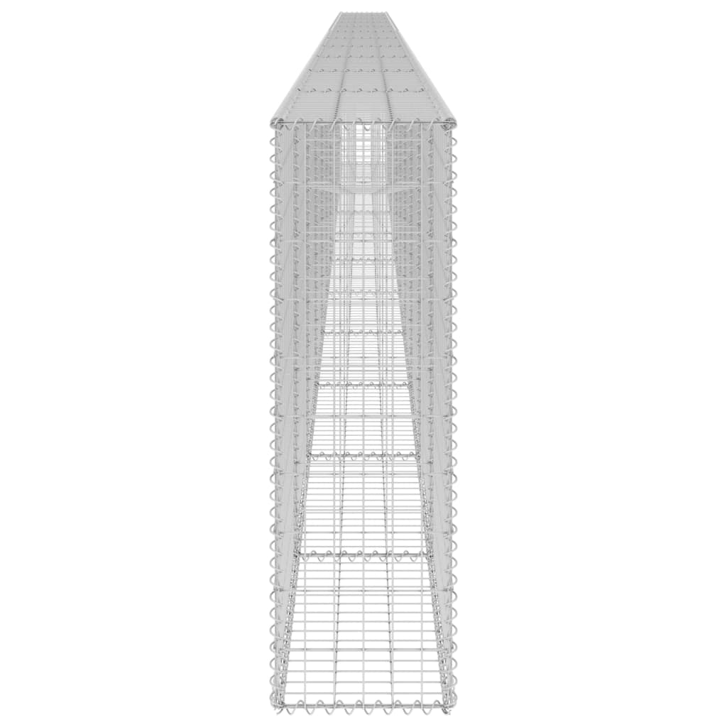 vidaXL Стіна з Габіонів з Кришками 900x30x100 см Оцинкована Сталь