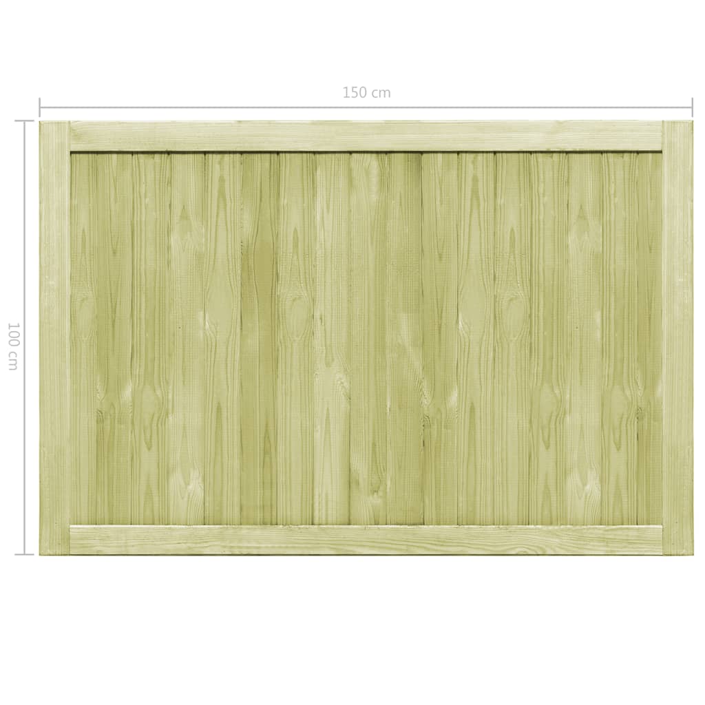 vidaXL Садові ворота 2 шт 300x100 см Просочена соснова деревина