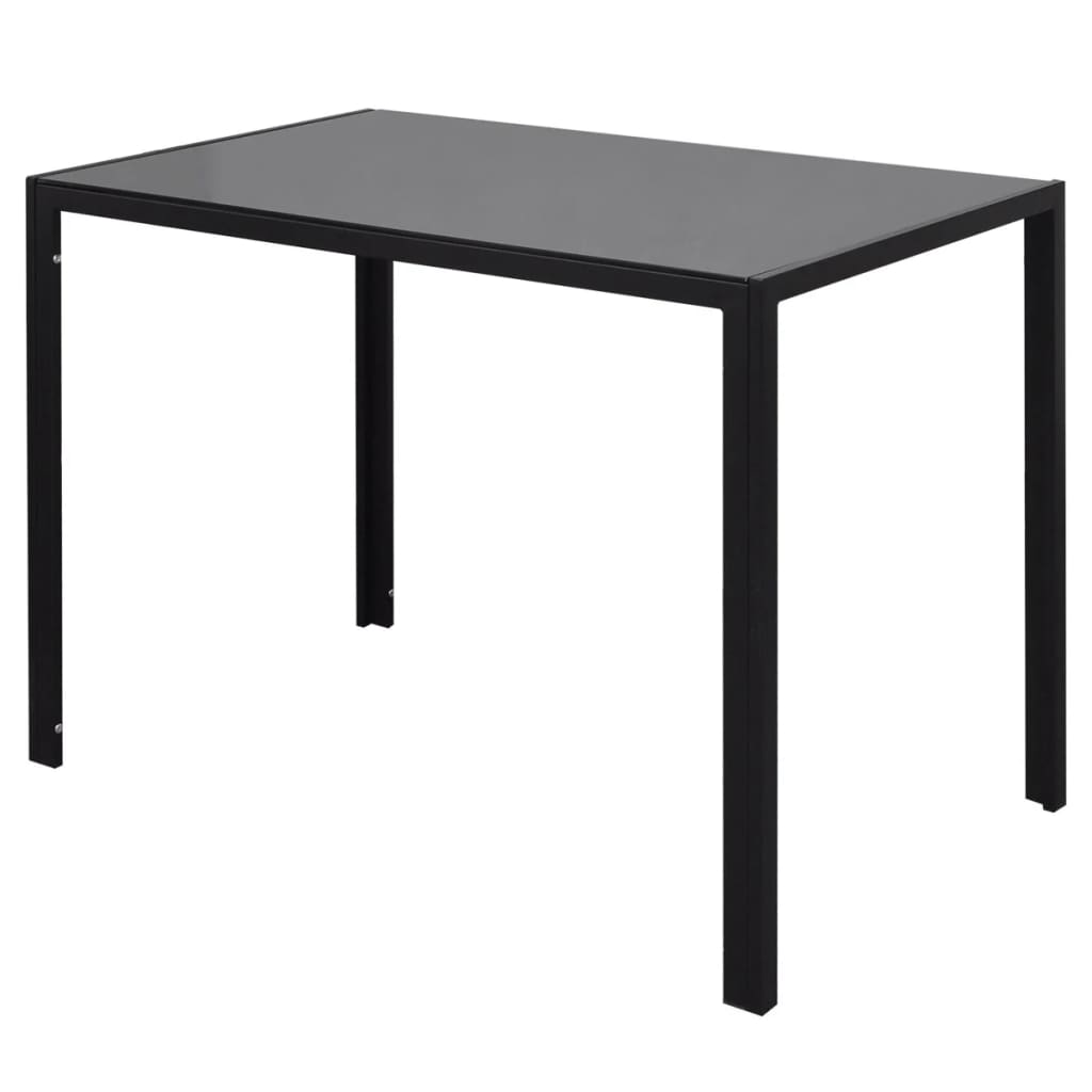 vidaXL Комплект обідніх меблів 7 од. Чорний і білий