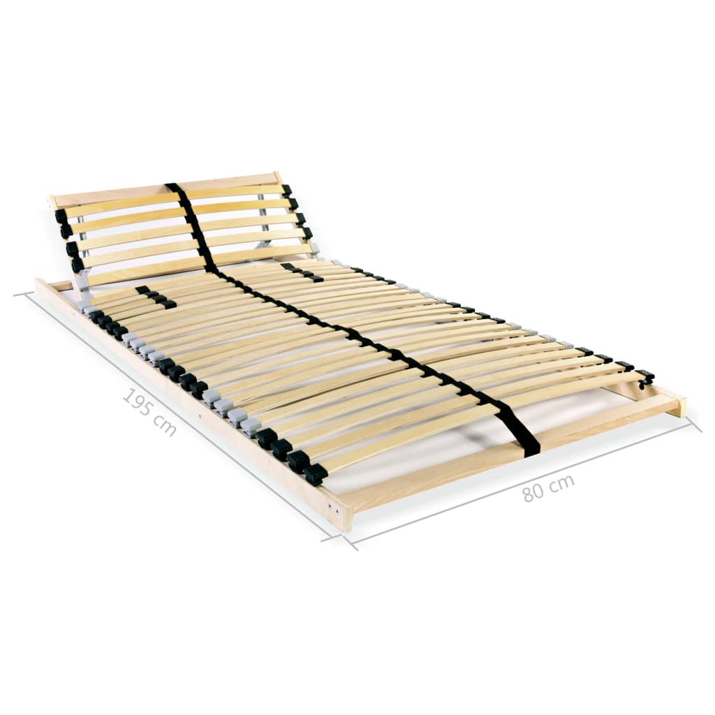 vidaXL Ламельна основа ліжка 28 ламелей 7 зон 80x200 см