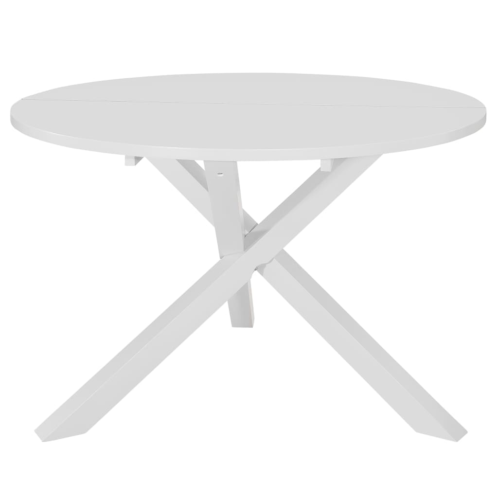 vidaXL Обідній стіл Білий 120x75 см МДФ