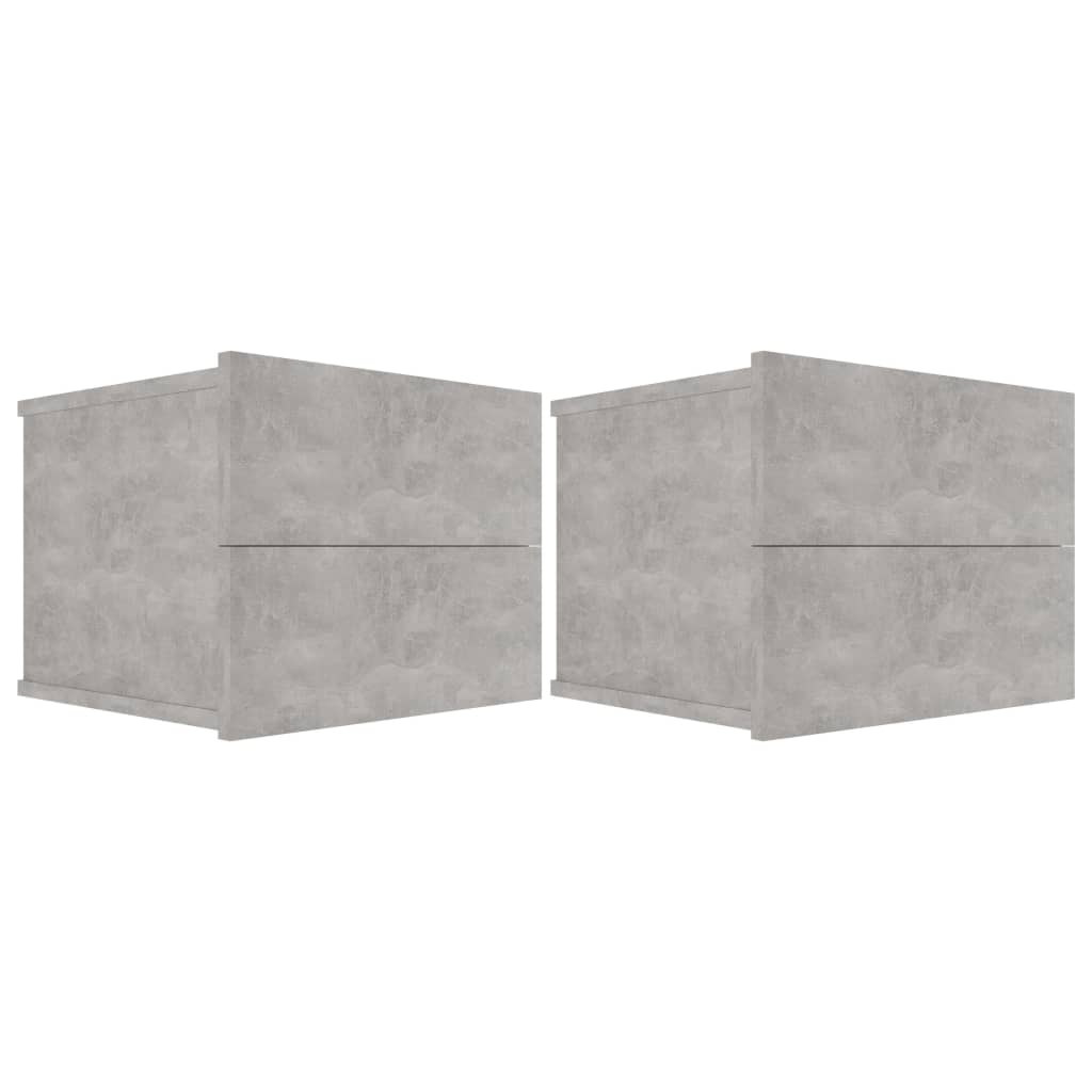 vidaXL Приліжкові тумби 2 шт Сірий бетон 40x30x30 см ДСП