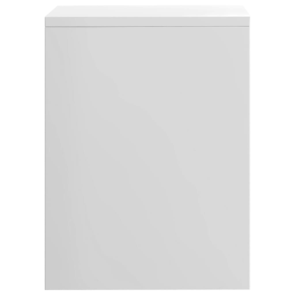 800021 vidaXL Bedside Cabinet High Gloss White 40x30x40 cm Chipboard