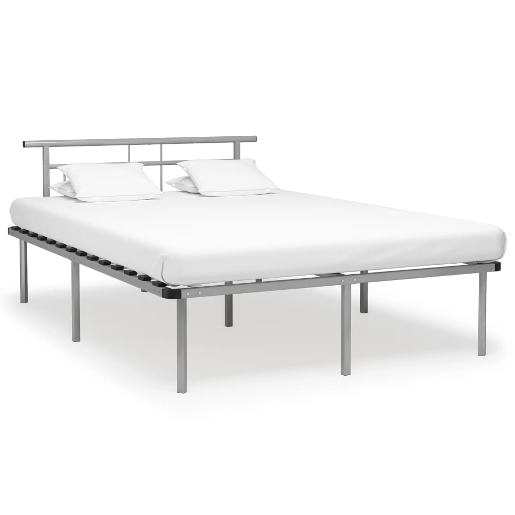 vidaXL Каркас ліжка Сірий 160x200 см Метал