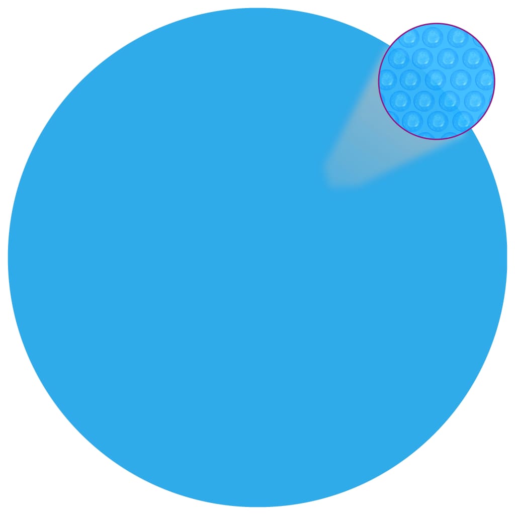 vidaXL Сонячна Плівка для Басейну Плаваюча Кругла Синій 455 см ПЕ