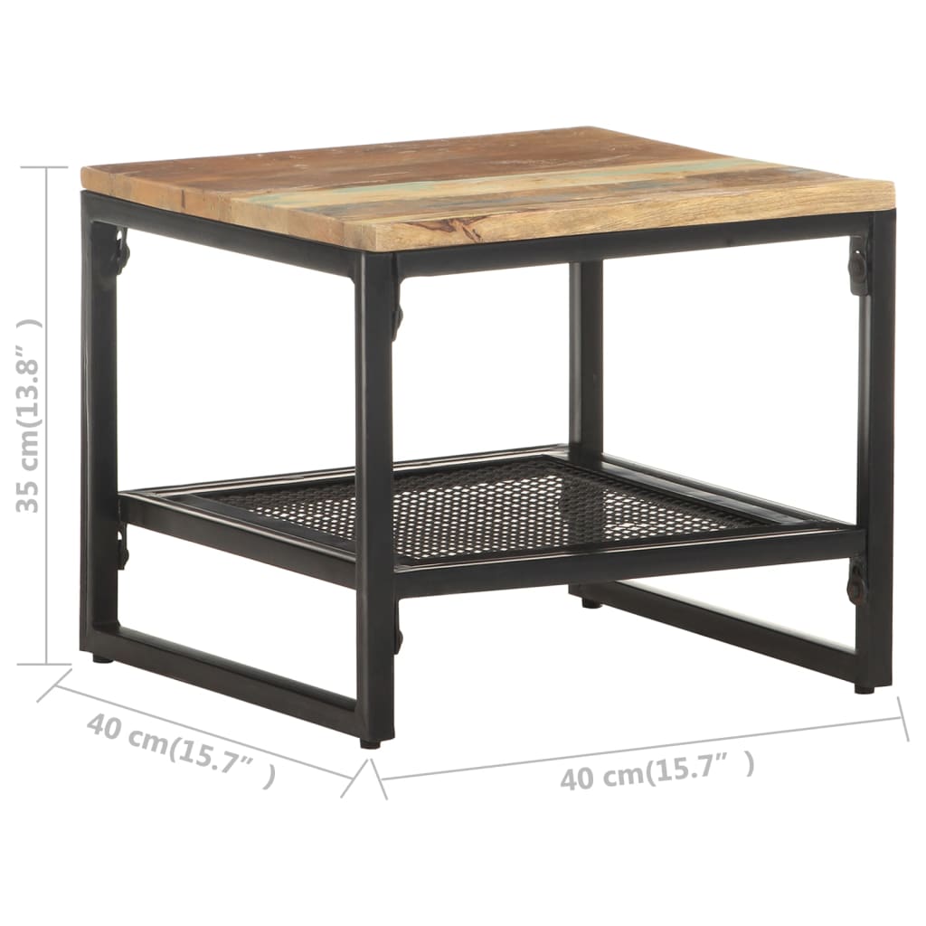 vidaXL Приставний столик 40x40x35 см Масив відновленої деревини