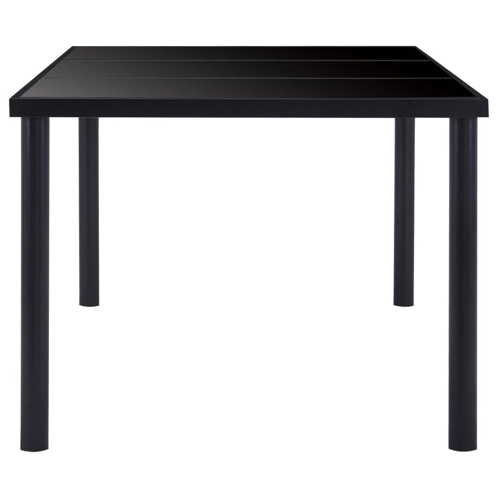 vidaXL Обідній стіл Чорний 160x80x75 см Загартоване скло