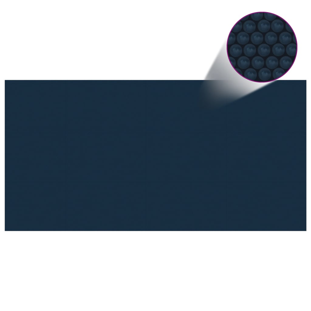 vidaXL Сонячна Плівка для Басейну Плаваюча Чорний/Синій 975x488 см ПЕ