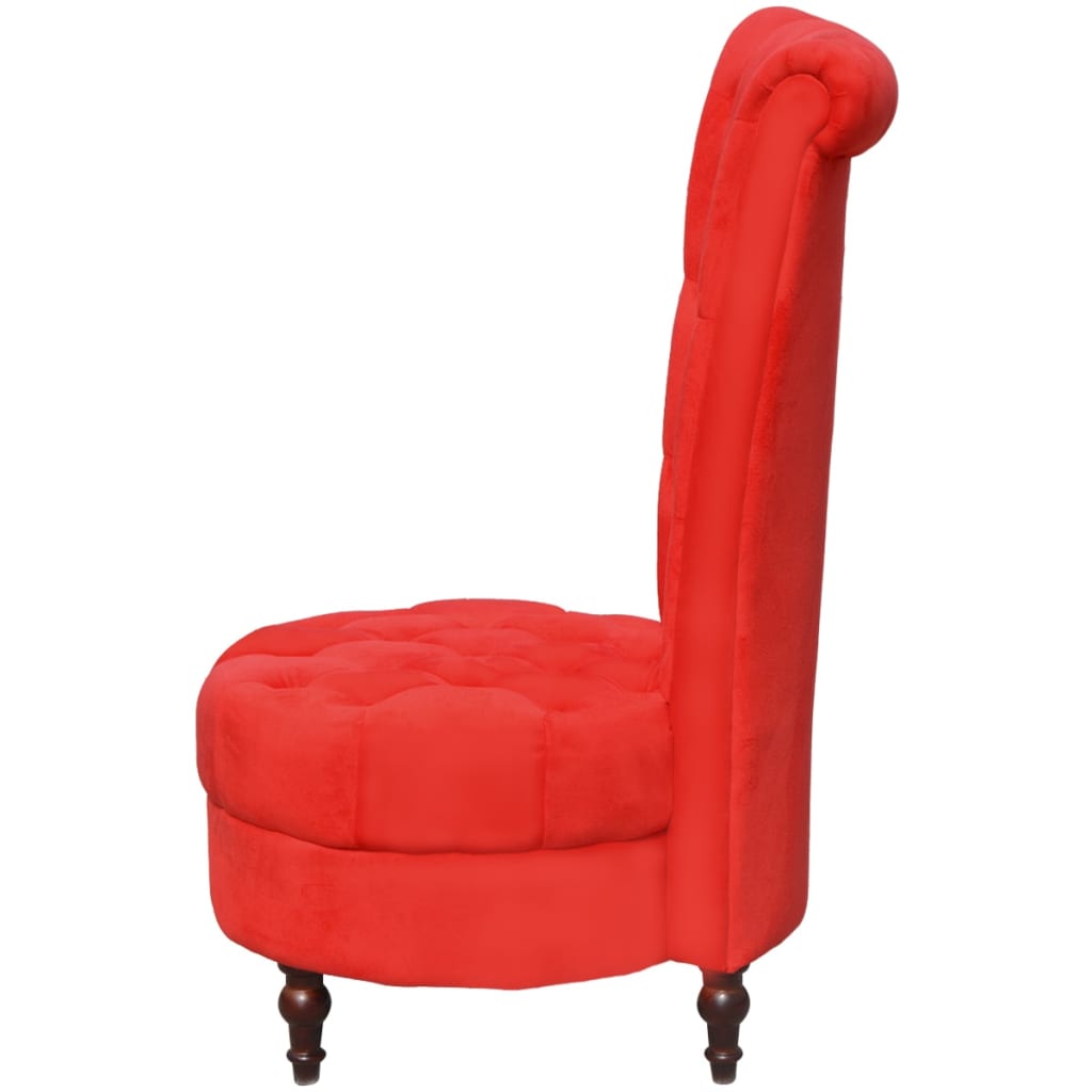 vidaXL Крісло-диван з високою спинкою Червоний Тканина