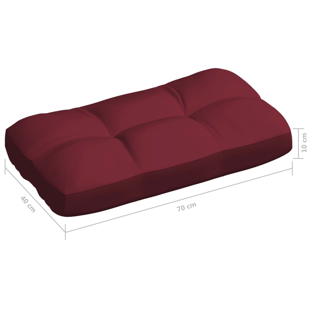 vidaXL Подушки для дивана з піддонів 7 шт Бордовий