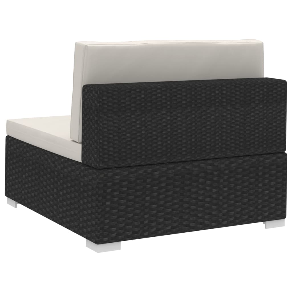 vidaXL Комплект садових диванів з подушками 4 од. Чорний Поліротанг