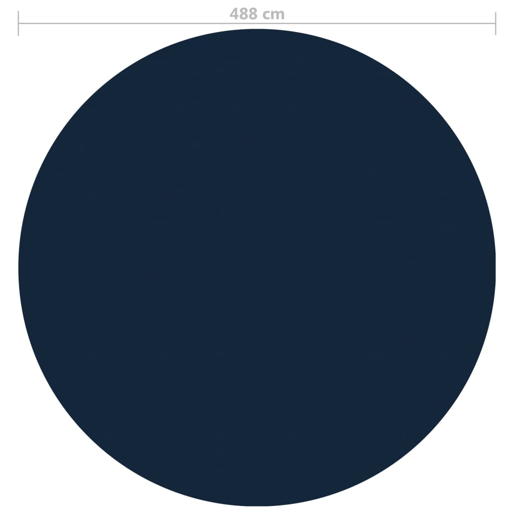 vidaXL Сонячна Плівка для Басейну Плаваюча Чорний і Синій 488 см ПЕ