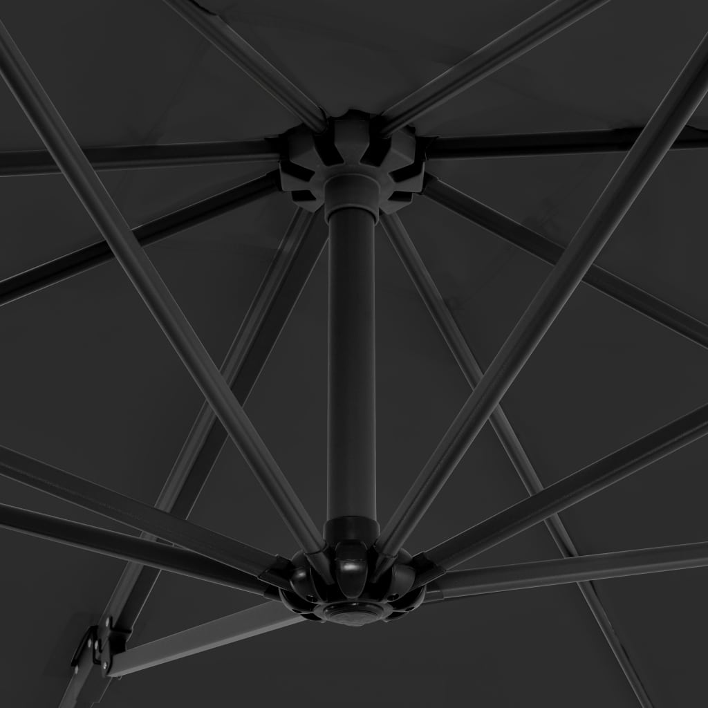 vidaXL Консольна Парасоля з Алюмінієвою Жердиною Антрацит 250x250 см