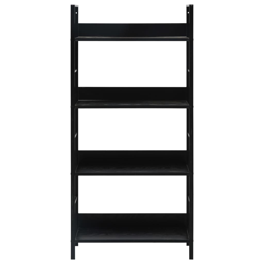 288222 vidaXL 4-Layer Book Shelf Black 60x27,6x124,5 cm Chipboard