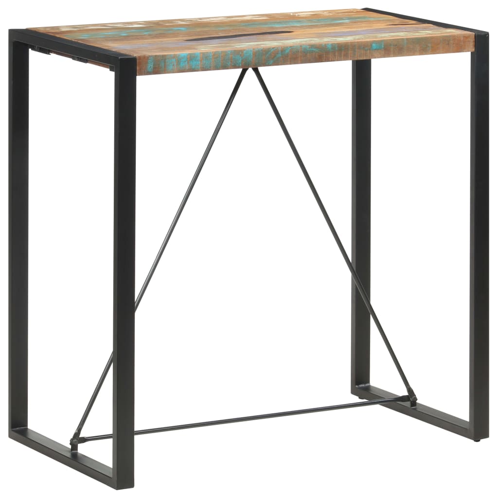 vidaXL Барний стіл 110x60x110 см Масив відновленої деревина