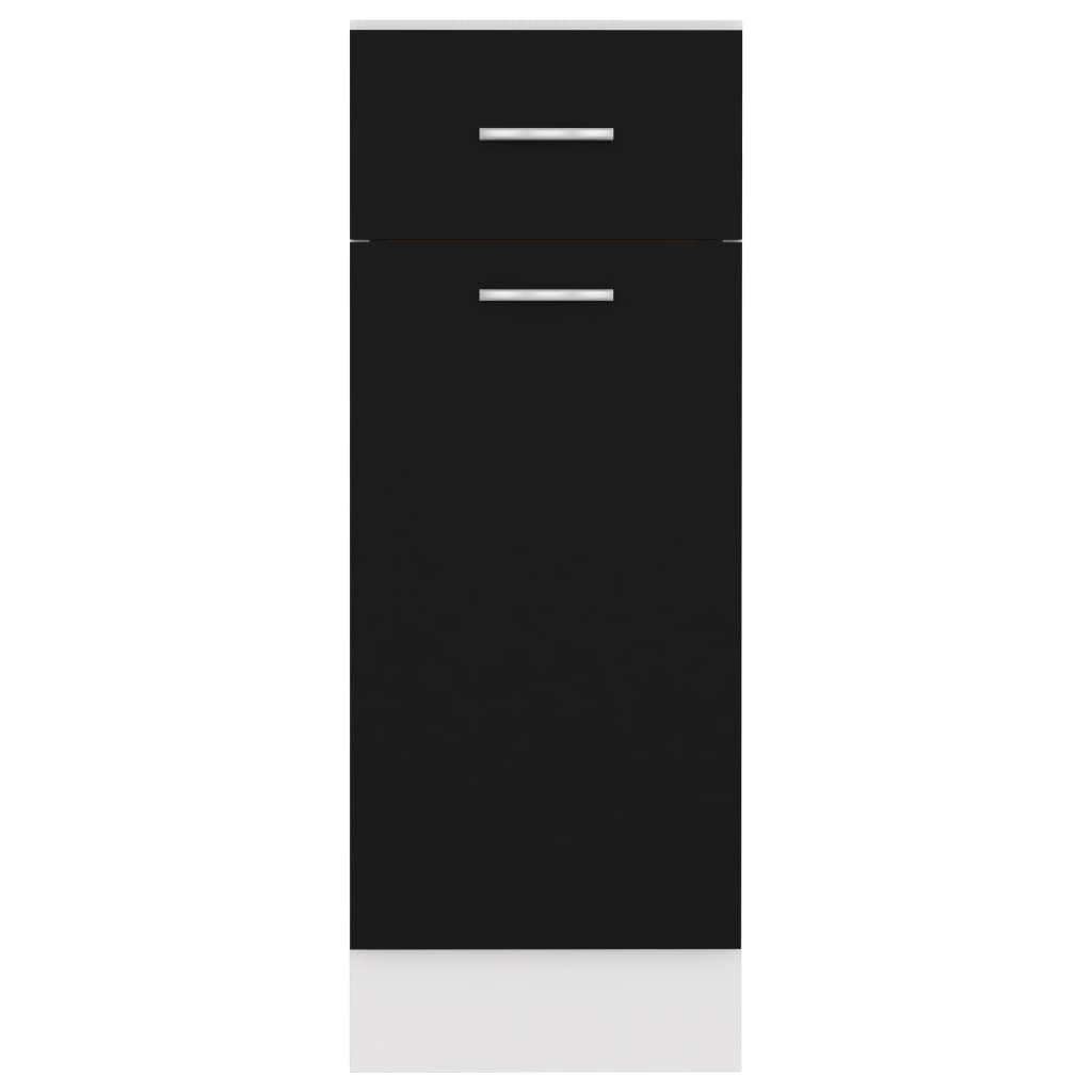 vidaXL Нижня шафа з шухлядою Чорний 30x46x81,5 см ДСП