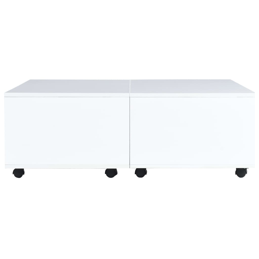 283724 vidaXL Coffee Table High Gloss White 100x100x35 cm