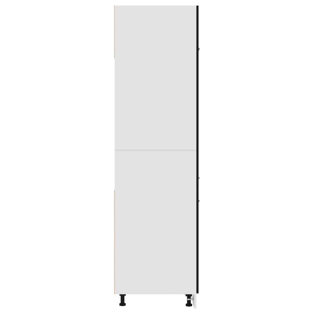 vidaXL Шафа для холодильника Чорний 60x57x207 см ДСП