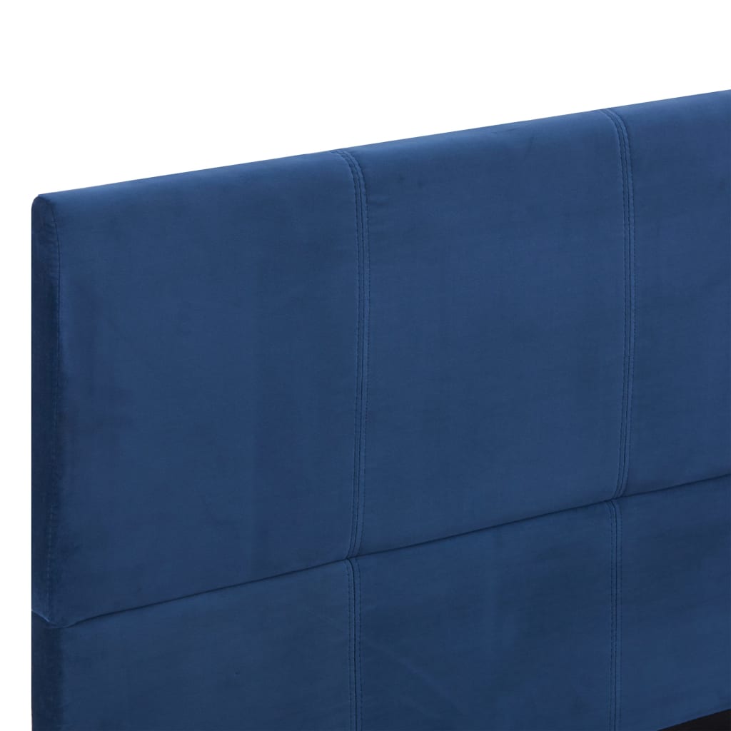 vidaXL Каркас ліжка Синій 140x200 см Тканина