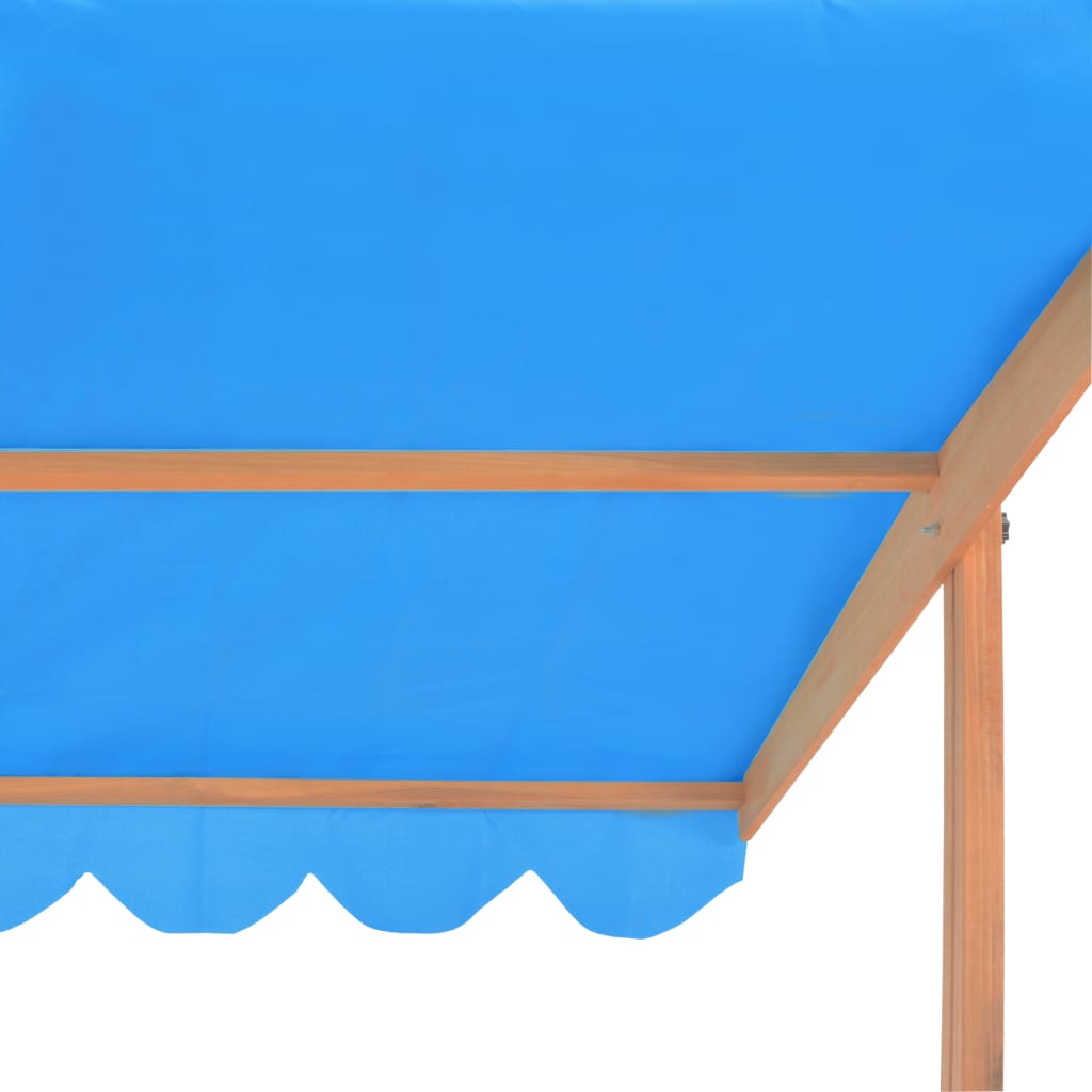 vidaXL Пісочниця з регульованим дахом Синій Масив ялини UV50