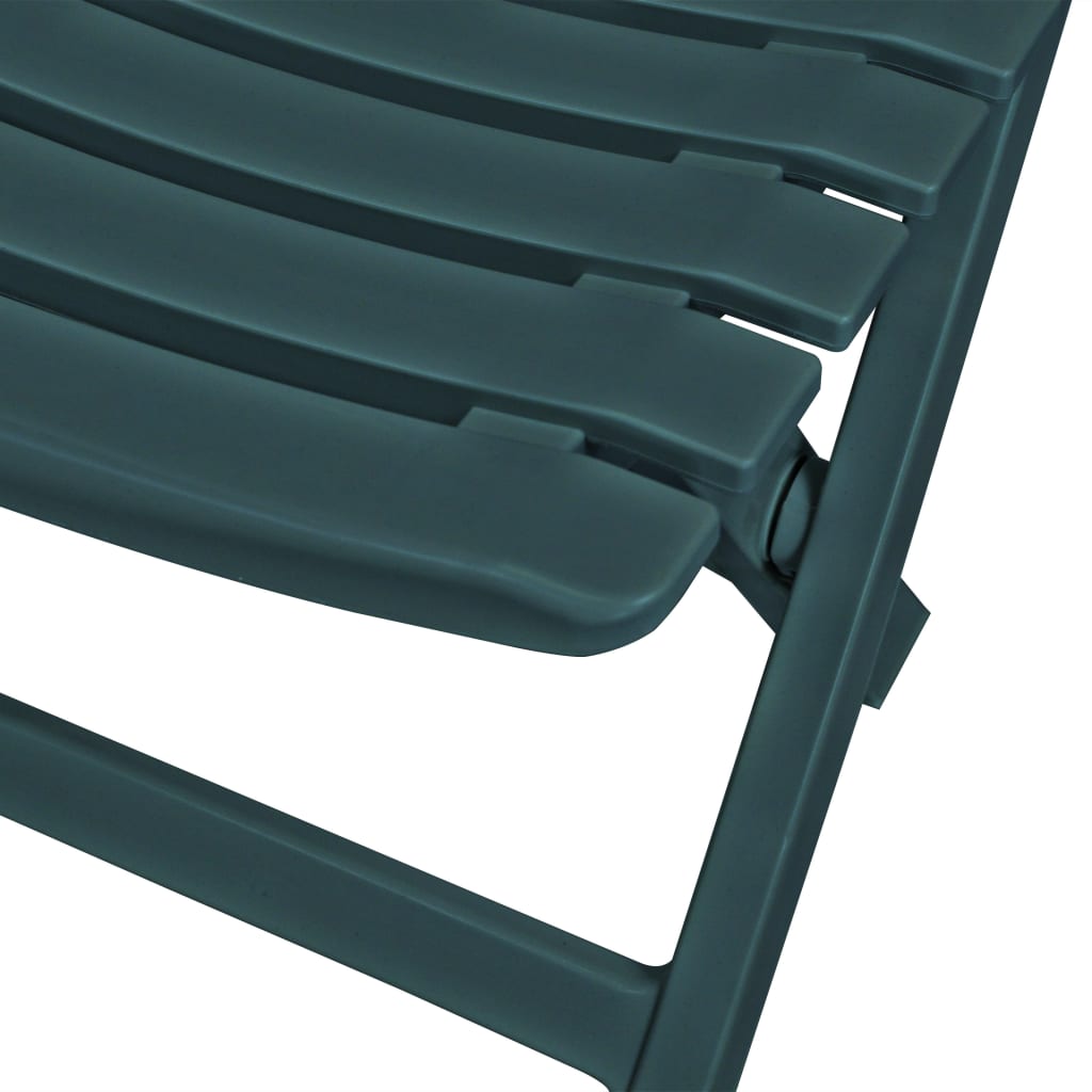 vidaXL Комплект розкладних меблів для бістро 3 од. Зелений Пластик
