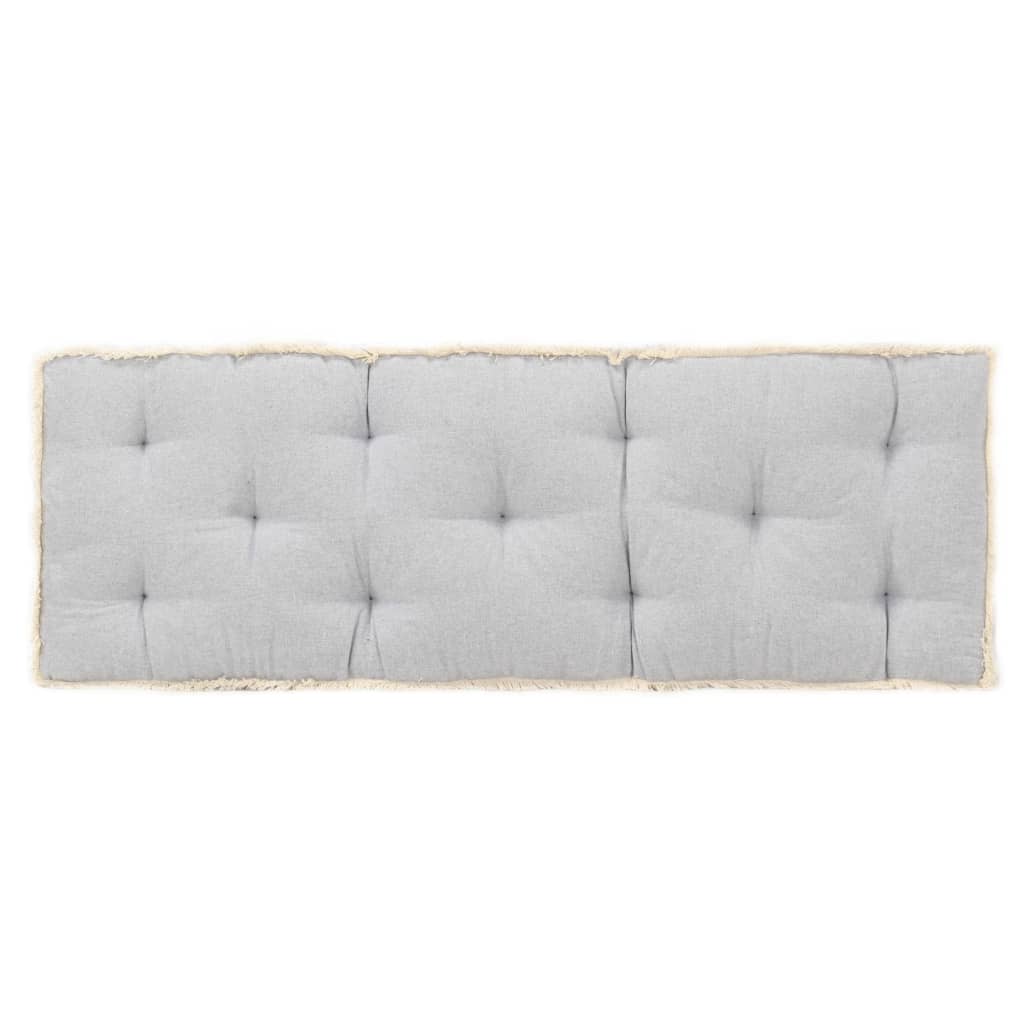vidaXL Подушка для дивана з піддонів Сірий 120х40х7 см