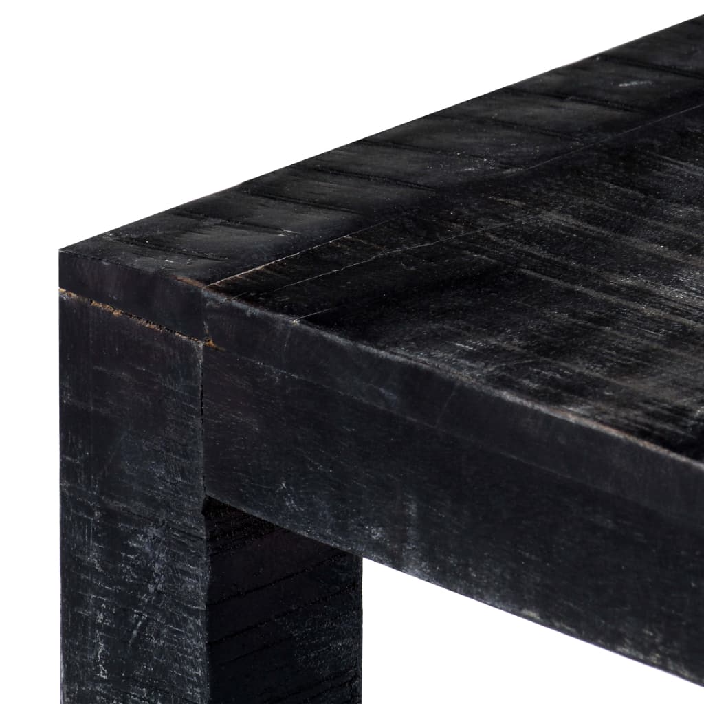 vidaXL Журнальний столик Чорний 110x50x35 см Масив дерева манго