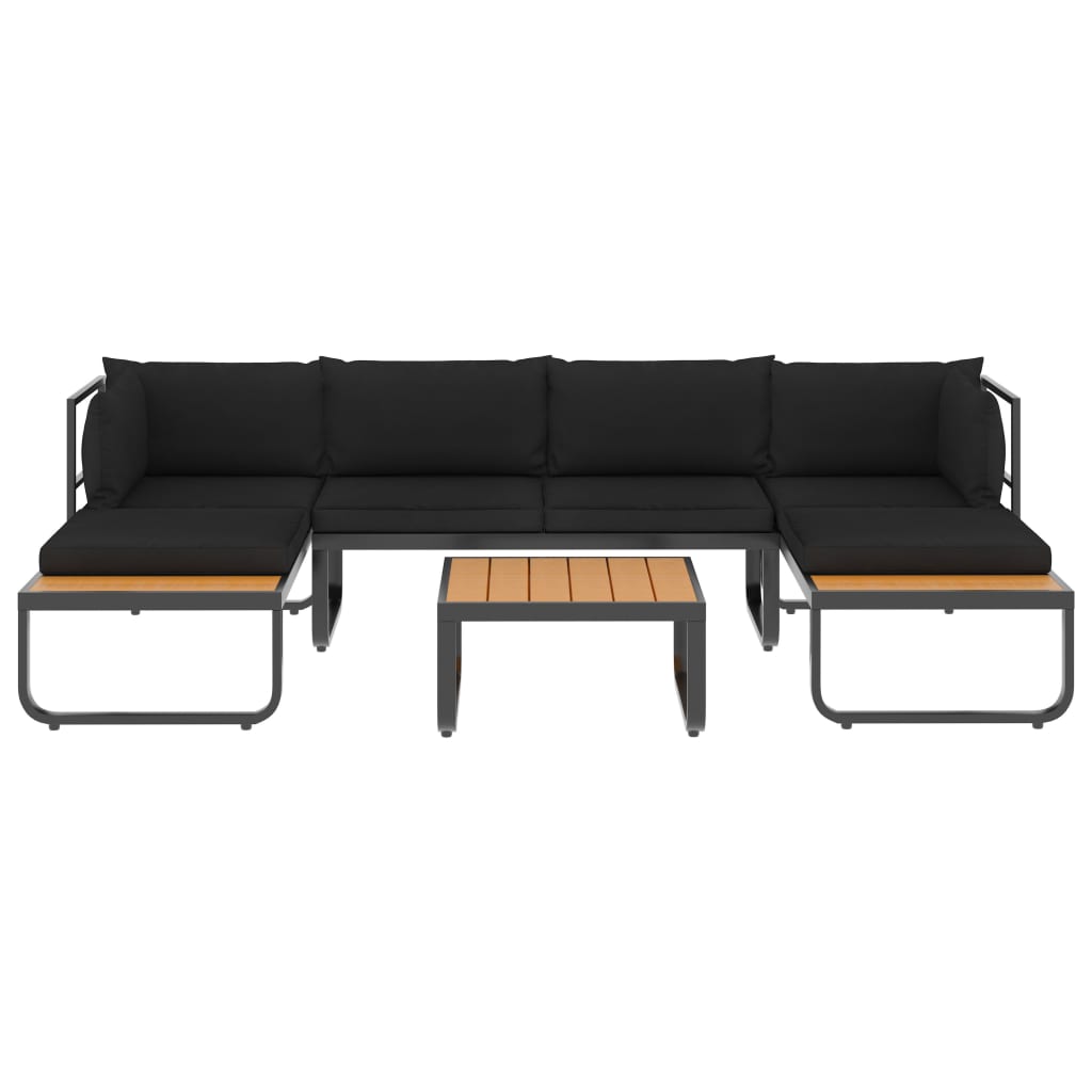 vidaXL Комплект садових кутових диванів з подушками 4 од. Алюміній/ДПК