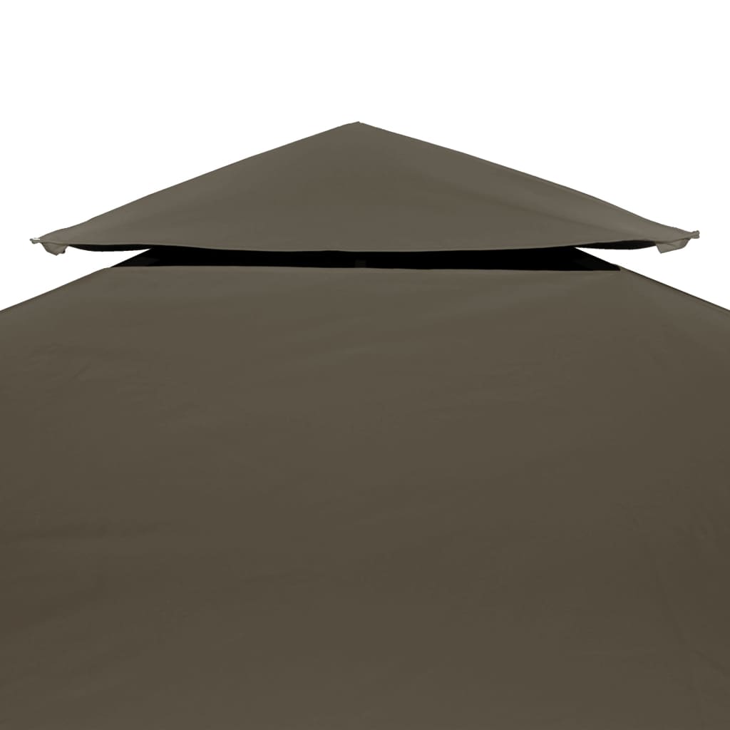 vidaXL 2-рівневе покриття для альтанки 310 г/м² Сіро-коричневий 4x3 м