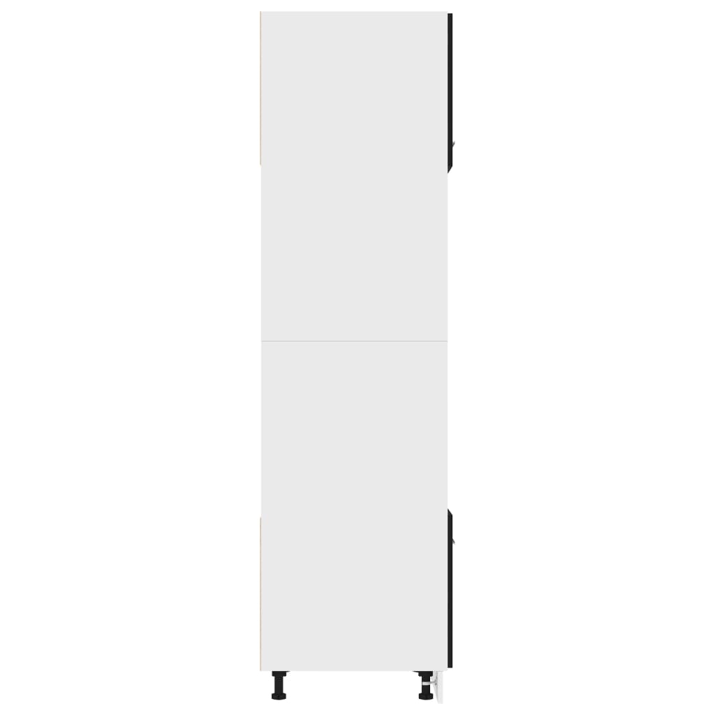 802547 vidaXL Microwave Cabinet Black 60x57x207 cm Chipboard