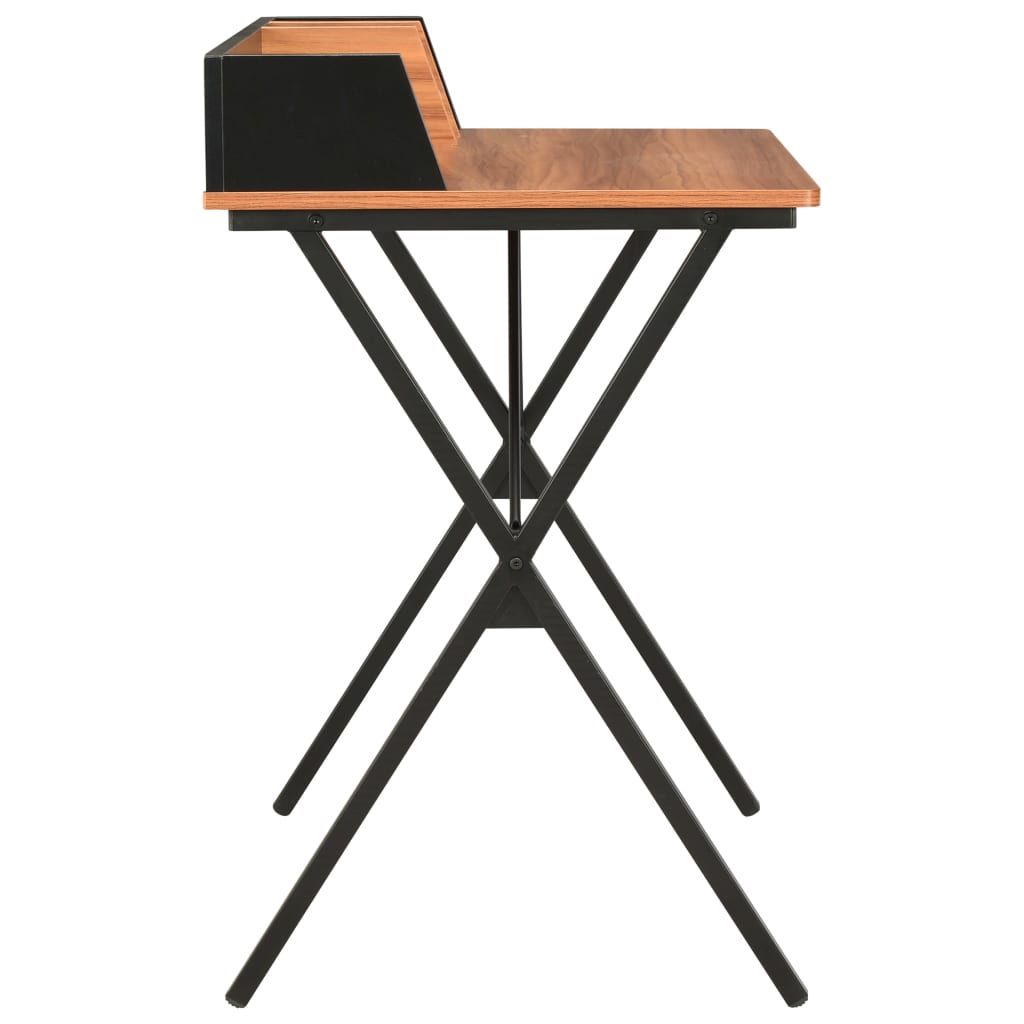 vidaXL Письмовий стіл Чорний і коричневий 80x50x84 см