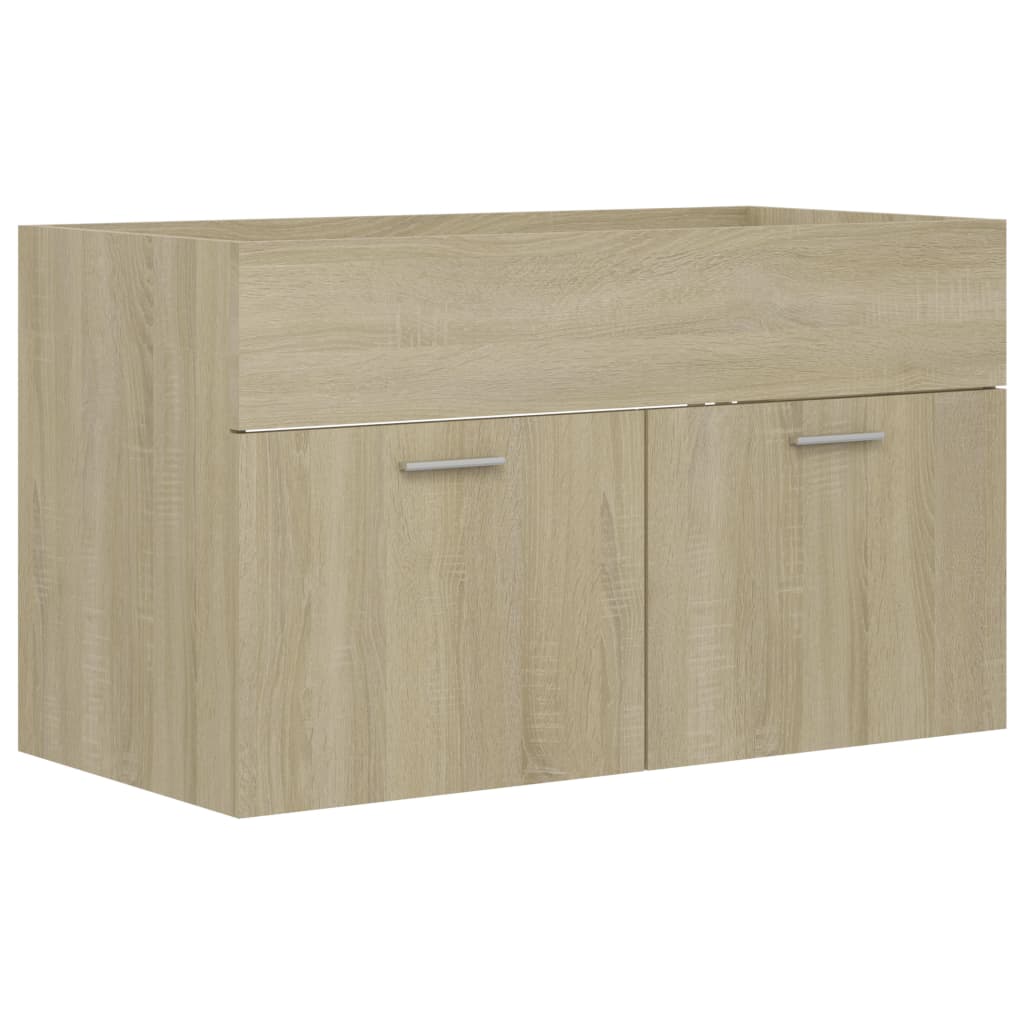 804659 vidaXL Sink Cabinet Sonoma Oak 80x38,5x46 cm Chipboard